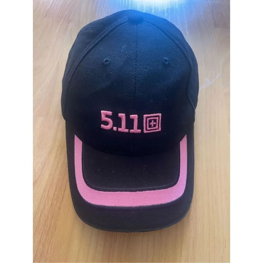 5.11 Tactical Women Hat OS Black Strapback Baseball Cap Embroidered